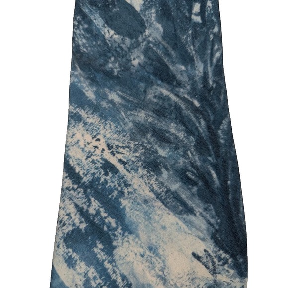 Hunter Haig Men's Necktie Green Blue Polyester Classic Textured Pattern - Picture 2 of 3